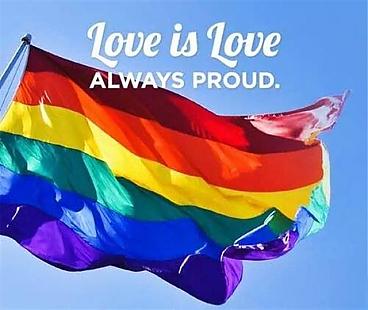 love is love always proud regenboogvlag